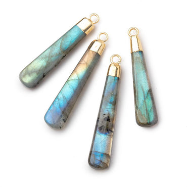 24x6-29x7mm Gold Leafed Labradorite Plain Pear Pendant 1 piece (ONLINE ORDER ONLY)