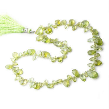 2.5-15x10mm Peridot Multiple Shape Beads 16 inch 46 pieces (ONLINE ORDER ONLY)