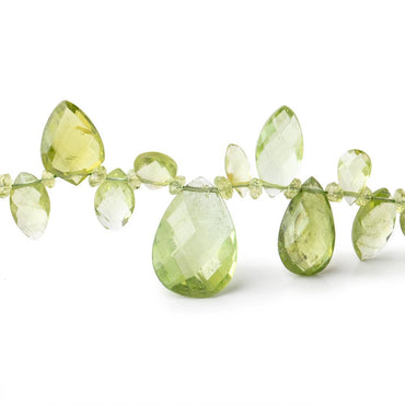 2.5-15x10mm Peridot Multiple Shape Beads 16 inch 46 pieces (ONLINE ORDER ONLY)