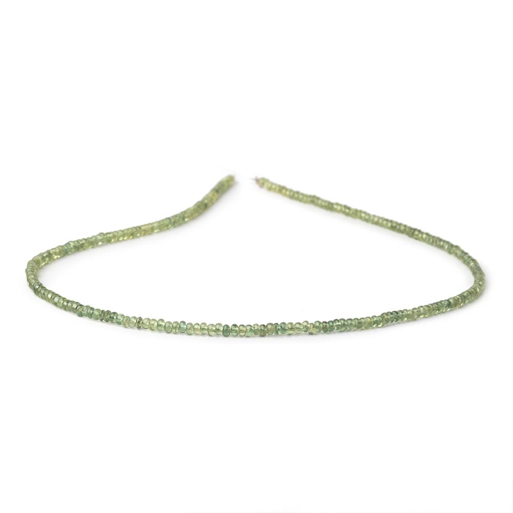 2.5-2.8mm Green Sapphire Plain Rondelle Beads 15 inch 230 pieces (ONLINE ORDER ONLY)