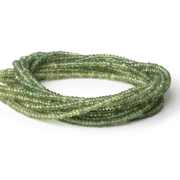 2.5-2.8mm Green Sapphire Plain Rondelle Beads 15 inch 230 pieces (ONLINE ORDER ONLY)