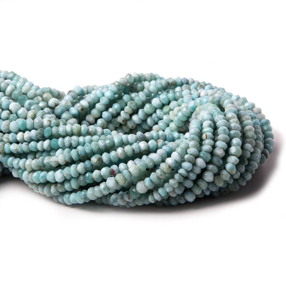 2.5-3 mm Larimar faceted rondelle beads 13 inch 120 pieces (ONLINE ORDER ONLY)