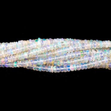 2.5-3.5mm Ethiopian Opal Plain Rondelle Beads 16 inch 285 pieces AA (ONLINE ORDER ONLY)