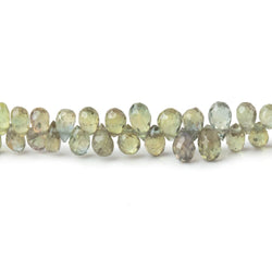 2.5-3.5mm Green Sapphire Micro Faceted Tear Drop Beads 18 inch 300 pieces AAA