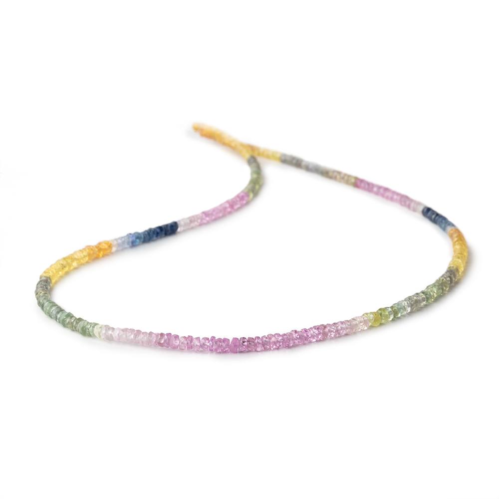 2.5-3.5mm Multi Color Sapphire Faceted Rondelle Beads 15 inch 268 pieces (ONLINE ORDER ONLY)