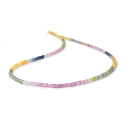 2.5-3.5mm Multi Color Sapphire Faceted Rondelle Beads 15 inch 268 pieces (ONLINE ORDER ONLY)