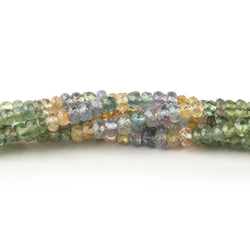 2.5-3.5mm Multi Color Sapphire Faceted Rondelles 16 inch 209 Beads (ONLINE ORDER ONLY)