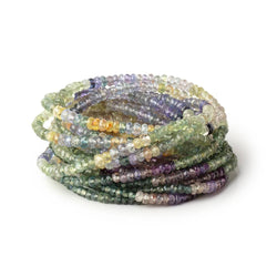 2.5-3.5mm Multi Color Sapphire Faceted Rondelles 16 inch 209 Beads (ONLINE ORDER ONLY)