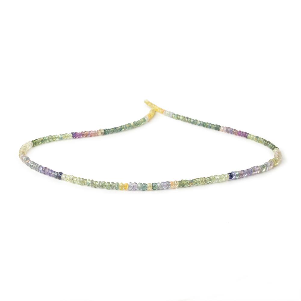 2.5-3.5mm Multi Color Sapphire Faceted Rondelles 16 inch 209 Beads (ONLINE ORDER ONLY)