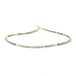 2.5-3.5mm Multi Color Sapphire Faceted Rondelles 16 inch 209 Beads (ONLINE ORDER ONLY)