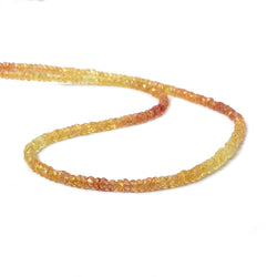 2.5-3.5mm Orange & Yellow Songea Sapphire rondelles 16 inch 225 beads AA (ONLINE ORDER ONLY)