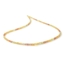 2.5-3.5mm Yellow & Orange Sapphire Faceted Rondelles 18 inch 300 Beads AA (ONLINE ORDER ONLY)