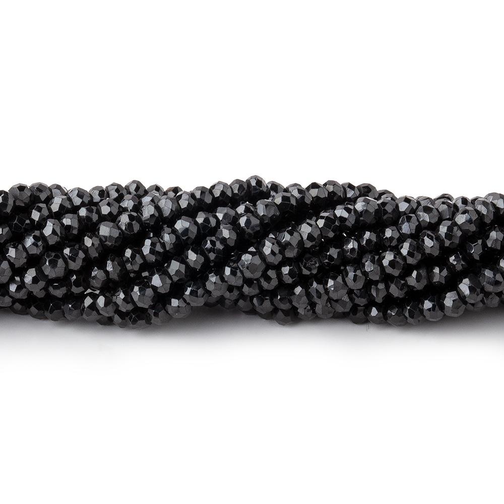 2.5-3mm Black Spinel faceted rondelle beads 13.5 inch 165 beads (ONLINE ORDER ONLY)