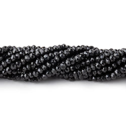 2.5-3mm Black Spinel faceted rondelle beads 13.5 inch 165 beads (ONLINE ORDER ONLY)