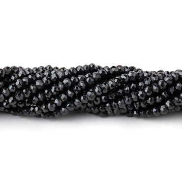 2.5-3mm Black Spinel faceted rondelle beads 13.5 inch 165 beads (ONLINE ORDER ONLY)