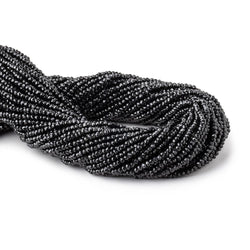 2.5-3mm Black Spinel faceted rondelle beads 13.5 inch 165 beads (ONLINE ORDER ONLY)