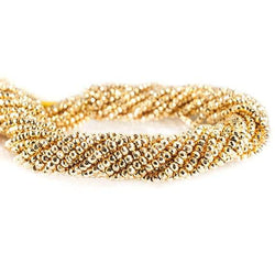 2.5-3mm Gold plated Pyrite Faceted Rondelle Beads 13 inch 155 pieces (ONLINE ORDER ONLY)