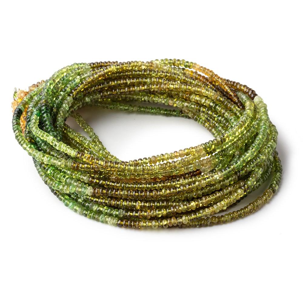 2.5-3mm Green & Brown Apatite Pain Rondelle Beads 16 inch 235 pieces (ONLINE ORDER ONLY)