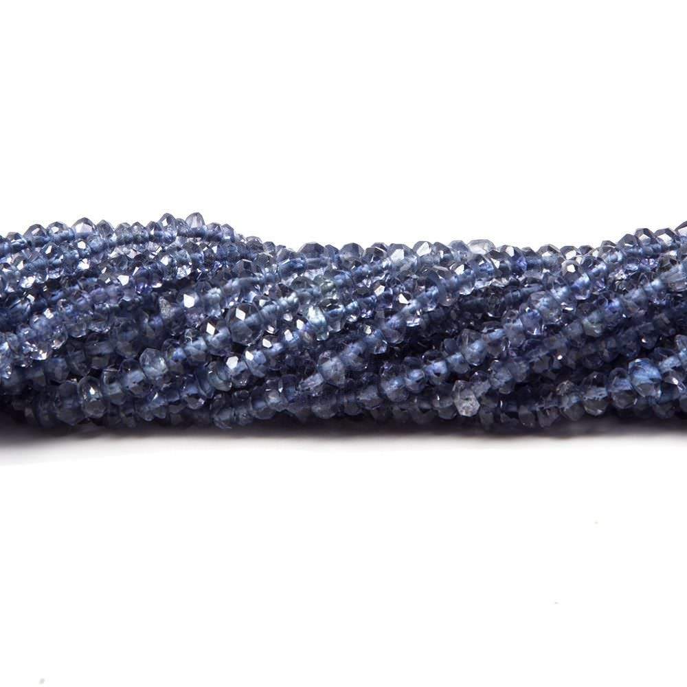 2.5-3mm Iolite Faceted Rondelle 14 inches 150pcs/strand (ONLINE ORDER ONLY)