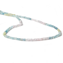 2.5-3mm Multi Beryl & Aquamarine Micro Faceted Rondelles 13 inch 228 beads (ONLINE ORDER ONLY)