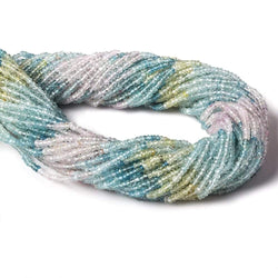 2.5-3mm Multi Beryl & Aquamarine Micro Faceted Rondelles 13 inch 228 beads (ONLINE ORDER ONLY)