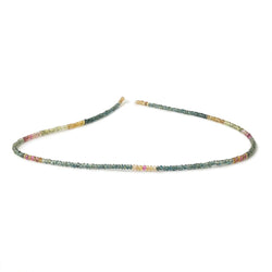 2.5-3mm Multi Color Sapphire Faceted Rondelles 15.5 inch 250 Beads (ONLINE ORDER ONLY)