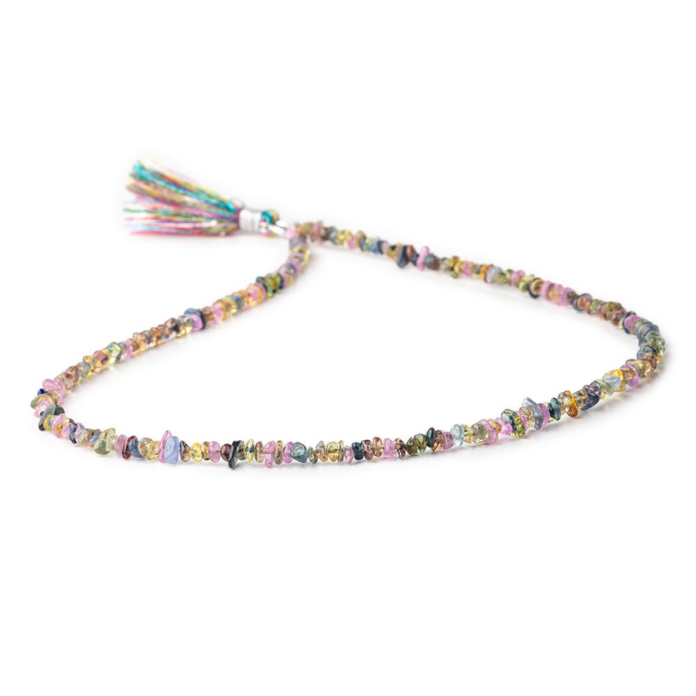 2.5-3mm Multi Color Sapphire Polished Chip Beads 16 inch 244 pieces (ONLINE ORDER ONLY)