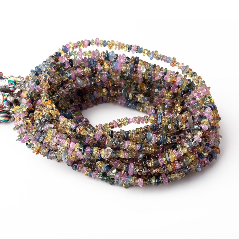 2.5-3mm Multi Color Sapphire Polished Chip Beads 16 inch 244 pieces (ONLINE ORDER ONLY)