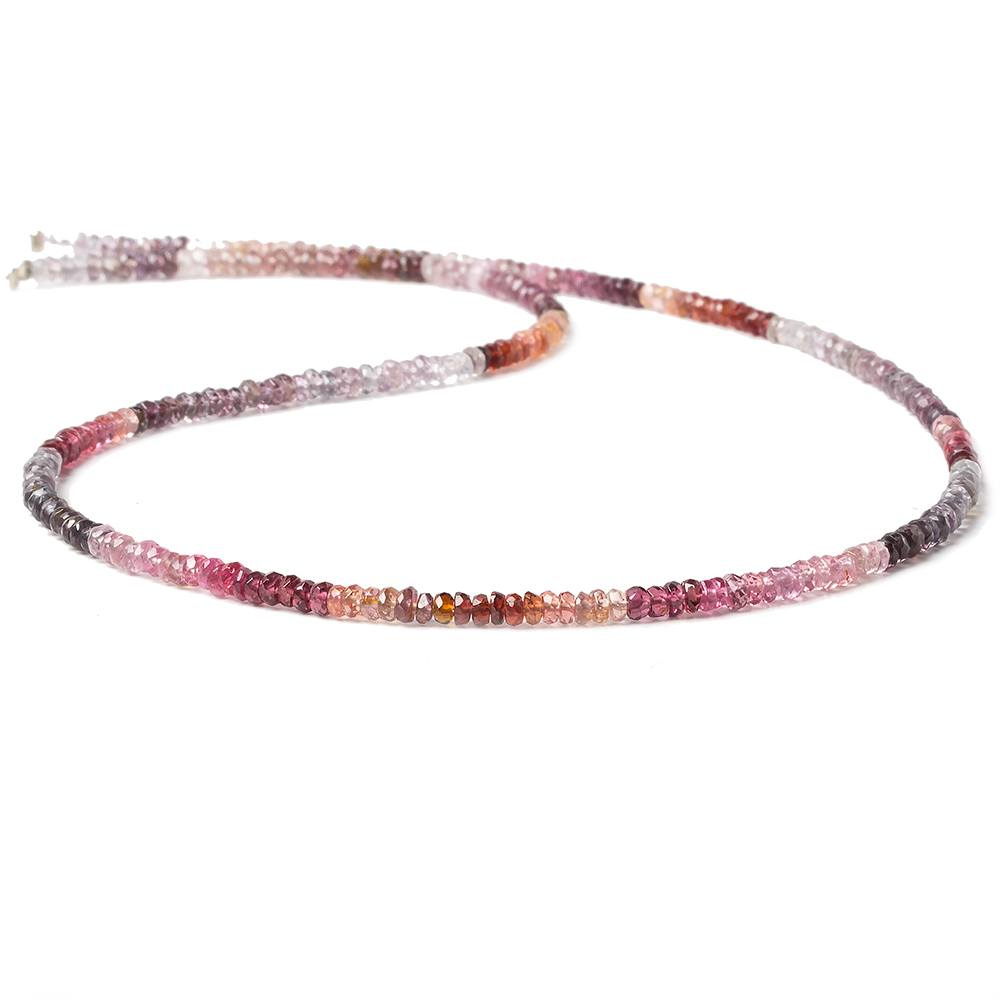 2.5-3mm Multi Color Spinel faceted rondelle beads 16 inch 85 pieces (ONLINE ORDER ONLY)