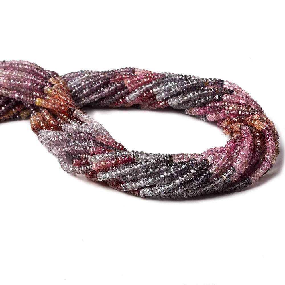 2.5-3mm Multi Color Spinel faceted rondelle beads 16 inch 85 pieces (ONLINE ORDER ONLY)