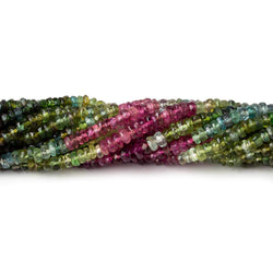 2.5-3mm Multi Color Tourmaline Faceted Rondelle Beads 14.5 inch 220 pieces (ONLINE ORDER ONLY)
