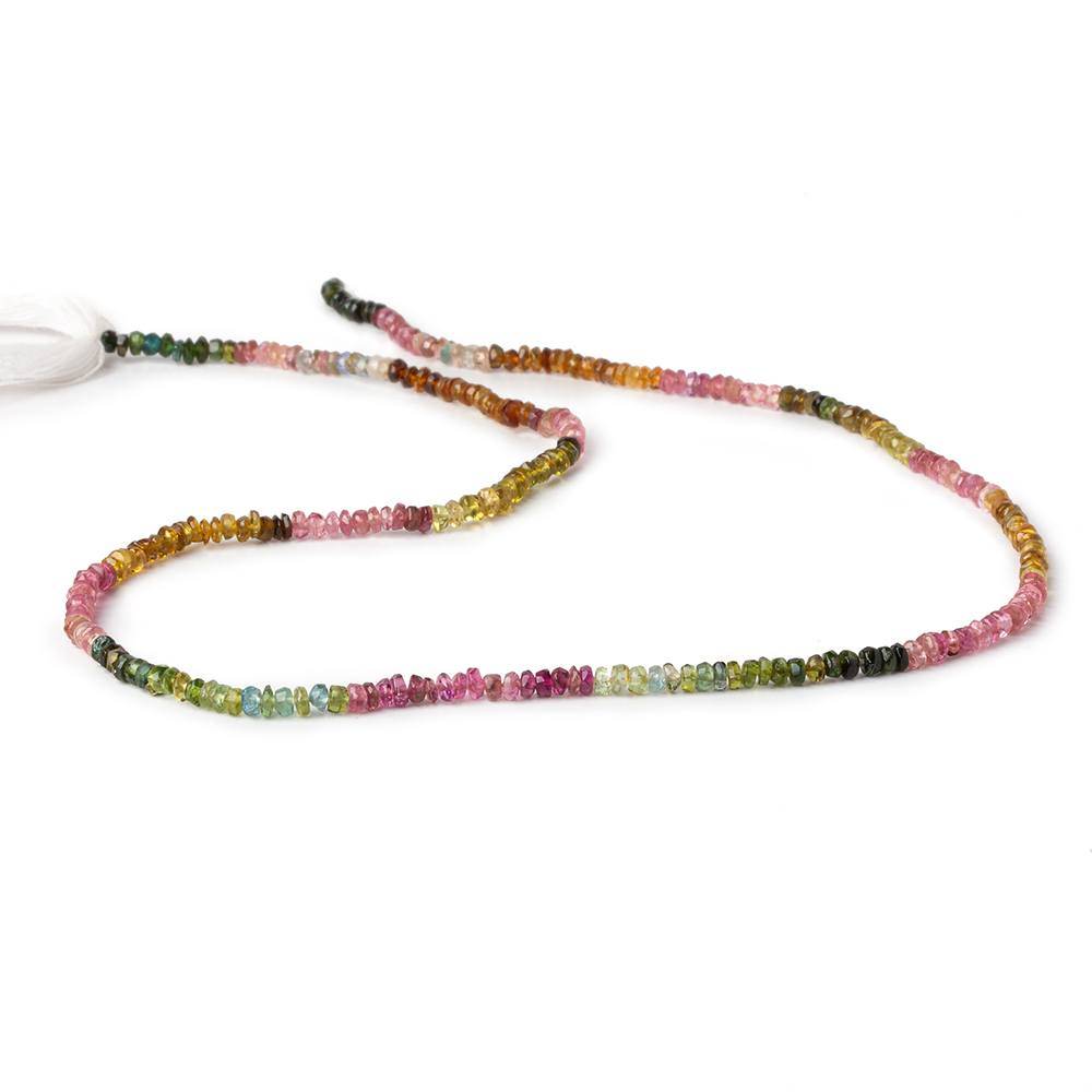 2.5-3mm Multi Color Tourmaline Faceted Rondelle Beads 14.5 inch 220 pieces (ONLINE ORDER ONLY)