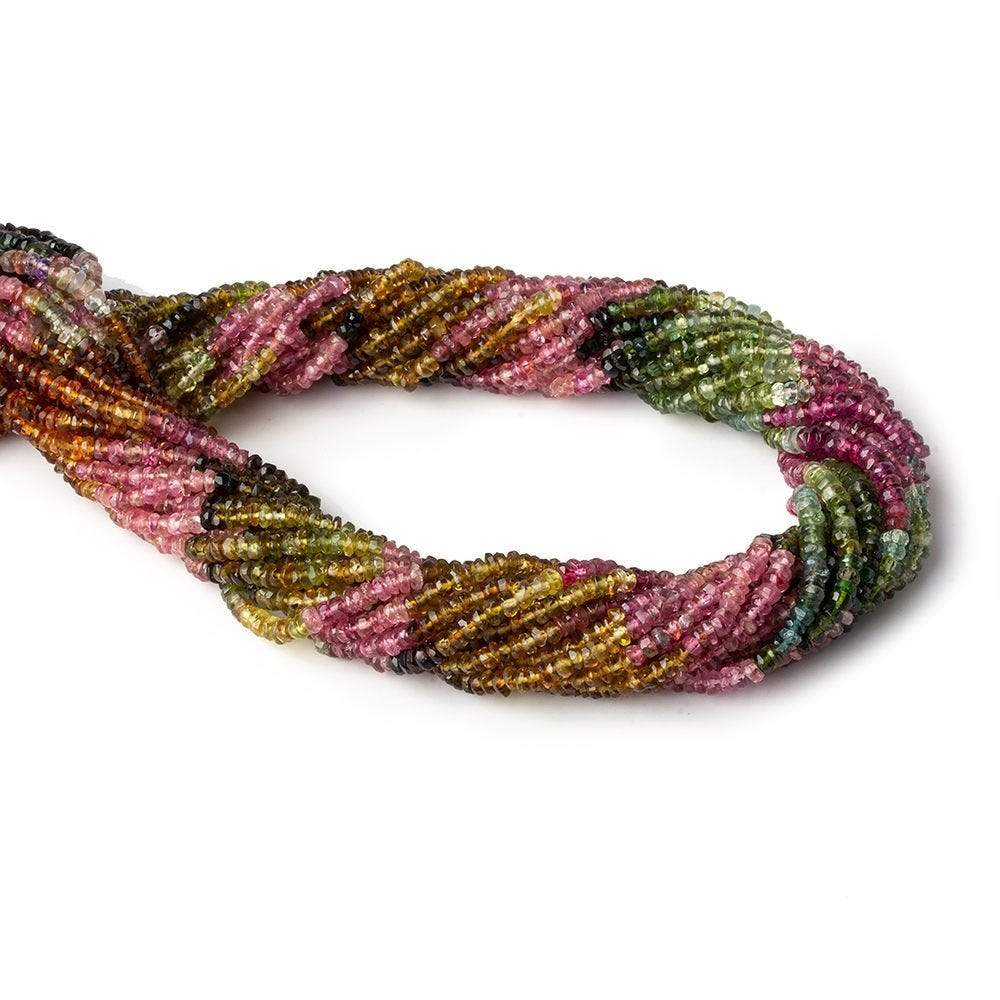 2.5-3mm Multi Color Tourmaline Faceted Rondelle Beads 14.5 inch 220 pieces (ONLINE ORDER ONLY)