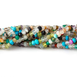 2.5-3mm Multi Gemstone Faceted Rondelle Beads 13 inch 120 pieces (ONLINE ORDER ONLY)