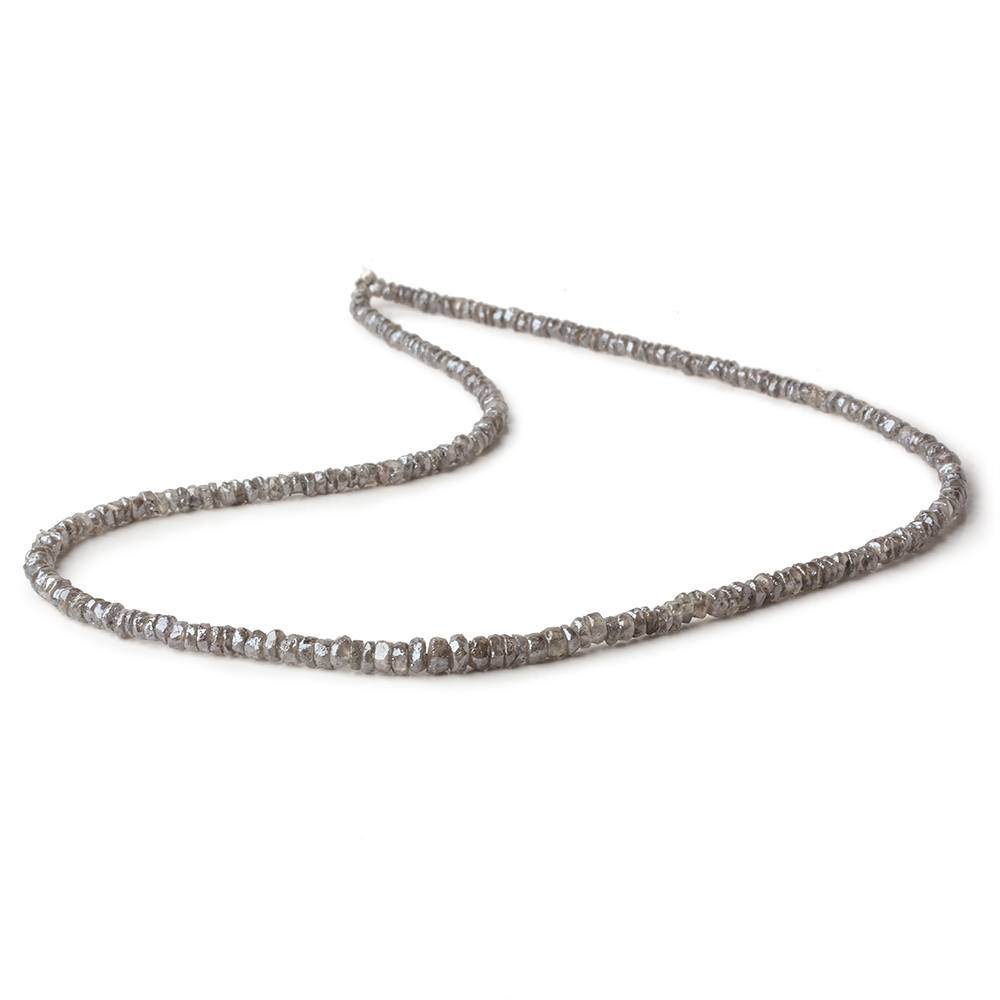 2.5-3mm Mystic Grey Topaz Faceted Rondelles 16 inch 250 beads (ONLINE ORDER ONLY)