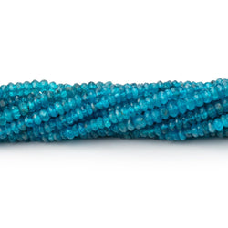 2.5-3mm Neon Blue Apatite Faceted Rondelle Beads 14.25 inch 187 pieces (ONLINE ORDER ONLY)