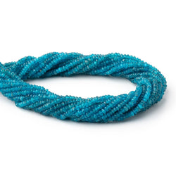 2.5-3mm Neon Blue Apatite Faceted Rondelle Beads 14.25 inch 187 pieces (ONLINE ORDER ONLY)