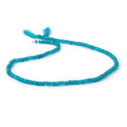 2.5-3mm Neon Blue Apatite Faceted Rondelle Beads 14.25 inch 187 pieces (ONLINE ORDER ONLY)
