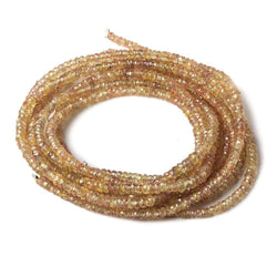2.5-3mm Orangy Yellow Sapphire Faceted Rondelle Beads 19 inch 310 pieces (ONLINE ORDER ONLY)
