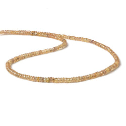 2.5-3mm Orangy Yellow Sapphire Faceted Rondelle Beads 19 inch 310 pieces (ONLINE ORDER ONLY)