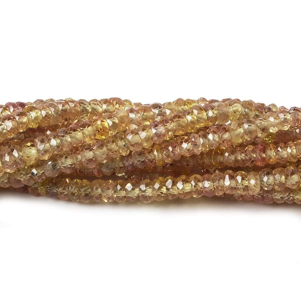 2.5-3mm Orangy Yellow Sapphire Faceted Rondelle Beads 19 inch 310 pieces (ONLINE ORDER ONLY)
