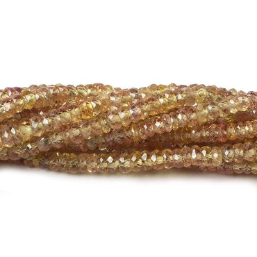 2.5-3mm Orangy Yellow Sapphire Faceted Rondelle Beads 19 inch 310 pieces (ONLINE ORDER ONLY)