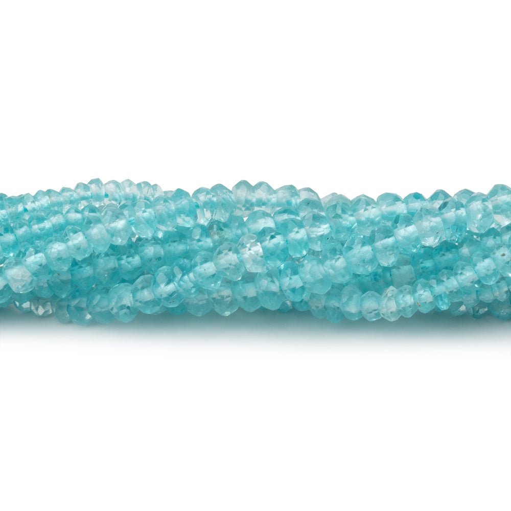 2.5-3mm Pool Blue Apatite Faceted Rondelle Beads 13.5 inch 175 pieces (ONLINE ORDER ONLY)