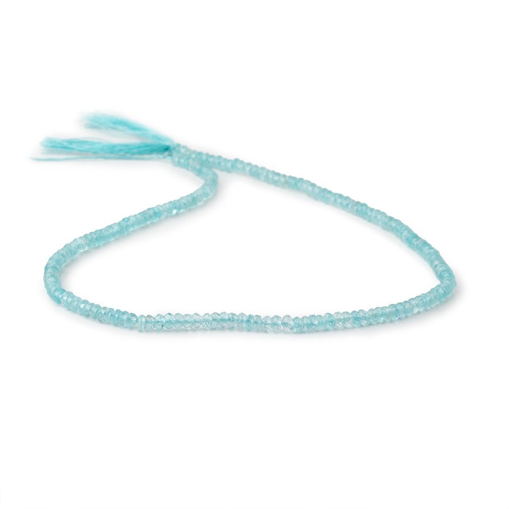 2.5-3mm Pool Blue Apatite Faceted Rondelle Beads 13.5 inch 175 pieces (ONLINE ORDER ONLY)