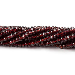 2.5-3mm Pyrope Garnet Faceted Rondelle Beads 13.5 inch 175 pieces (ONLINE ORDER ONLY)