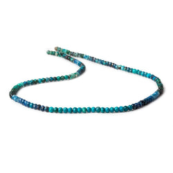 2.5-3mm Shaded Chrysocolla micro faceted rondelle beads 12.5 inch 144 pieces (ONLINE ORDER ONLY)