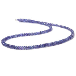 2.5-3mm Tanzanite Beads Faceted Rondelle 15 inch 197 pieces (ONLINE ORDER ONLY)