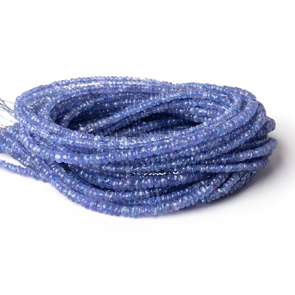 2.5-3mm Tanzanite Faceted Rondelle Beads 16 inch 196 pieces (ONLINE ORDER ONLY)
