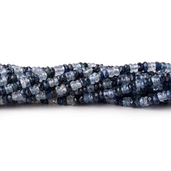 2.5-3mm White & Blue Sapphire Faceted Rondelle Beads 18 inch 233 pieces (ONLINE ORDER ONLY)