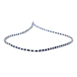 2.5-3mm White & Blue Sapphire Faceted Rondelles 18 inch 233 Beads (ONLINE ORDER ONLY)